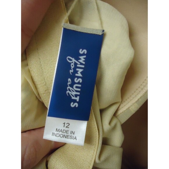 Swimsuits For All Sarong 1-Piece Swimsuit 12 Purple Black White Floral Print - Picture 5 of 7